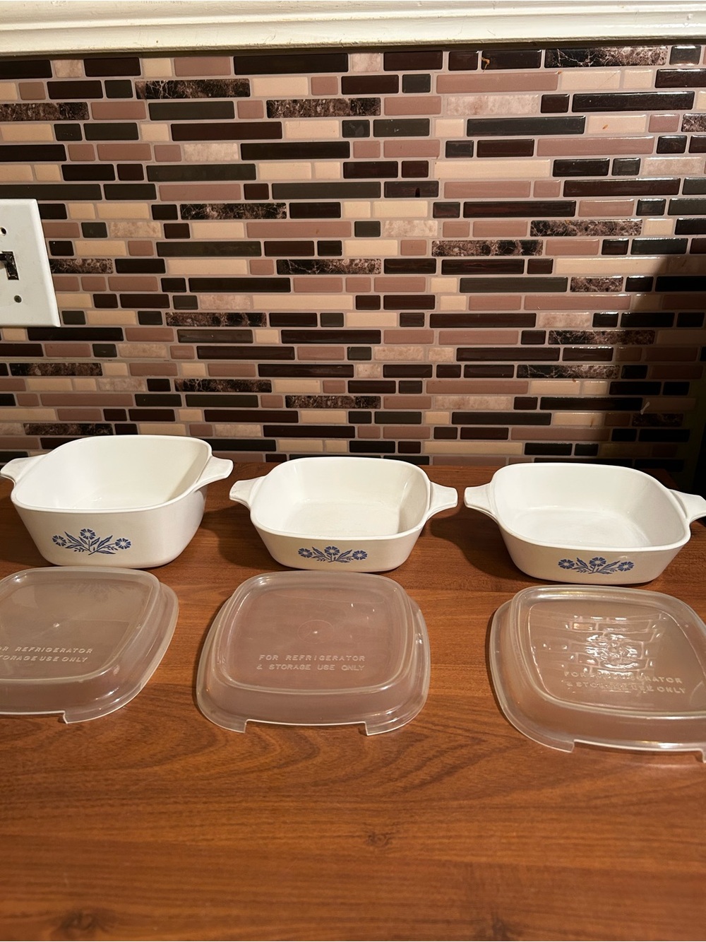 Vintage Corningware Blue Cornflower Casserole Dishes- Set of 3